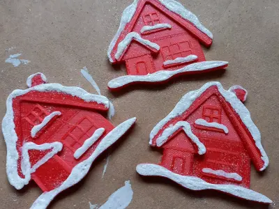Little house 2D decor 3D print model