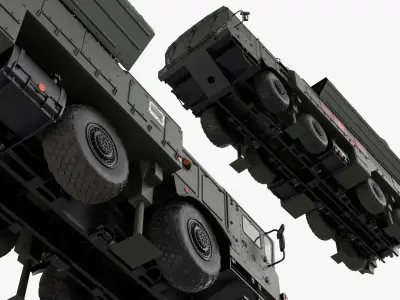  Iskander Missile Launcher In Attack Position 