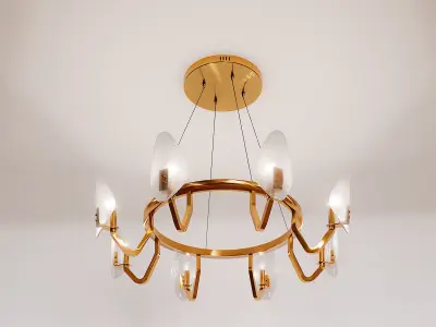 Icicles Pendant Chandelier 3D model