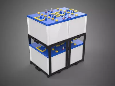 STACK TRAY RACK BRACKET HOLDER MOUNT ACCU BATTERY ACCUMULATOR DC 3D model