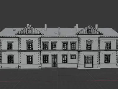 Charming czechoslovakia train station 3D print model