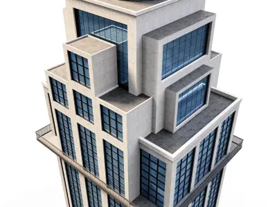 Skyscraper01 NewYork-Style Low-poly 3D model