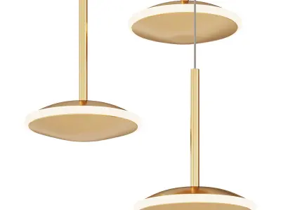 Saucer Round Multi Light Pendant by lightology 3D model