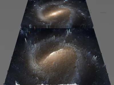 NGC 1073 deep sky object 3d software analysis 3D print model