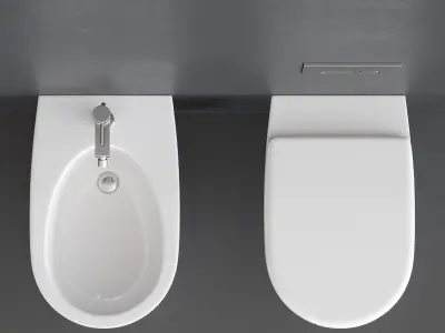 Duravit Architec Wall-Hung WC Low-poly 3D model