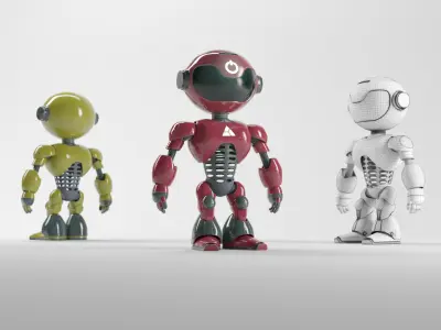 POWER ROBOT Low-poly 3D model