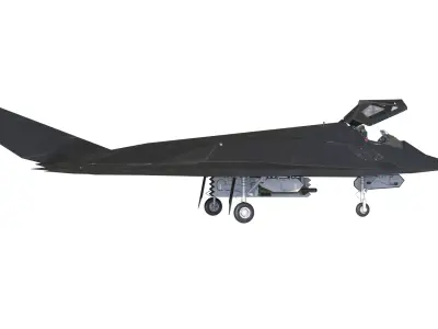 F-117 Nighthawk Stealth Fighter - High Detail Military Aircraft Low-poly 3D model