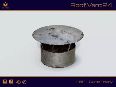 Roof Vent 24 Low-poly 3D model