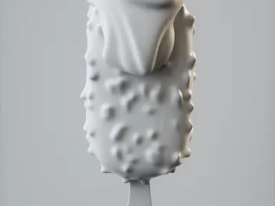 Magnum Animated chocolate ice cream on stick 3D model