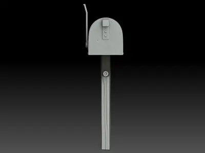stylized mailbox 3D model