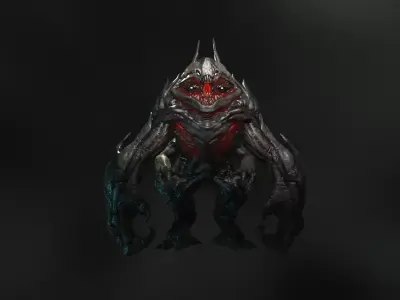 Alien Creature Low-poly 3D model order
