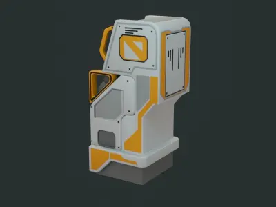 Sci-Fi Computer - Game Ready - PBR Low-poly 3D model purchase