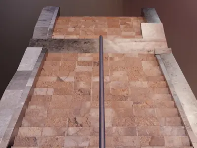 17 PBR Low Poly Stairs Low-poly 3D model