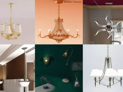 10 lamps  models pack 3D model