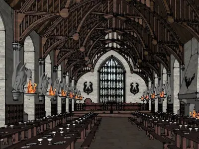 Harry Potter Great Hall 3D model