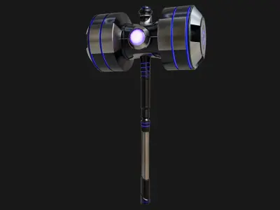 Sci-Fi Hammer 10 All PBR Unity UE Textures Included Low-poly 3D model