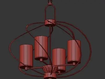 Lancing chandelier with stripes 3D model