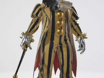 YellowBlack Evil Clown 3D print model