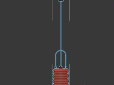 ROINE roune pendant light wood 3D model