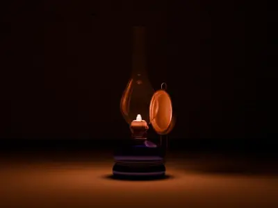 GassLamp Low-poly 3D model