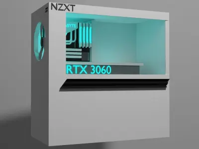 Animated Custom Gaming pc Free 3D model