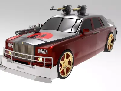 Death Race Car Low-poly 3D model purchase