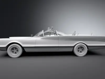 Batmobile 1960 Scale model 3D print model