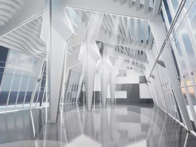 3D Futuristic Interior 3D model