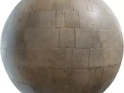 Antique Limestone Block Pavers PBR Texture  Texture