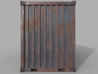 Rusty Shipping Container PBR Low-Poly Game Ready 3D Model Low-poly 3D model