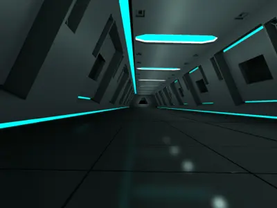 Sci fi Interior 3D model shop