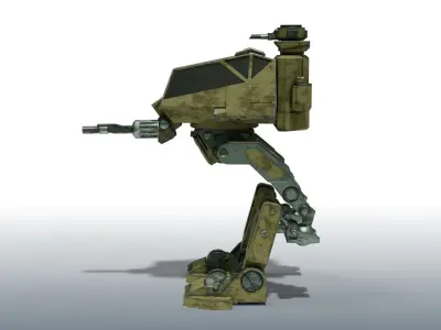 Battle Mech Low-poly 3D model by thibsert