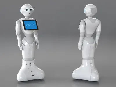 Pepper Robot Standing Pose 3D model