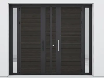 Aluminium door 63 3D model