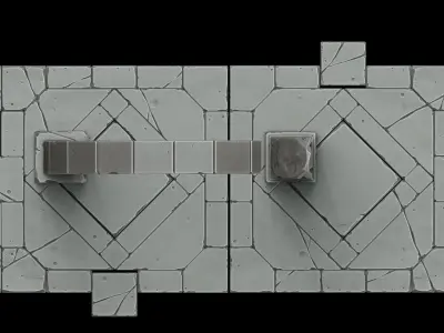 Stylized ruin 3D model