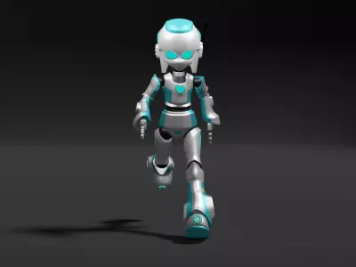 Cute Robot Low-poly 3D model