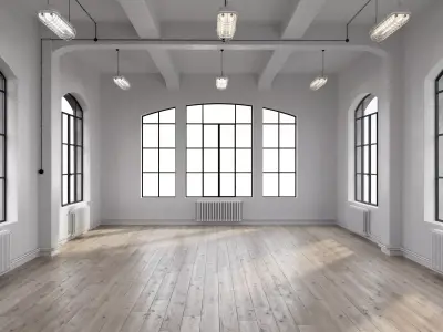 Scene of empty interior for 3dsMax  in Corona Renderer   3D model