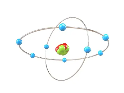 Oxygen Chemical Element v2 002 Low-poly 3D model
