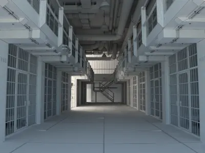 Prison cells 3D model