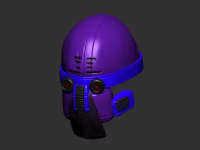 helmet high poly sculpt 3d printable  3D model 170