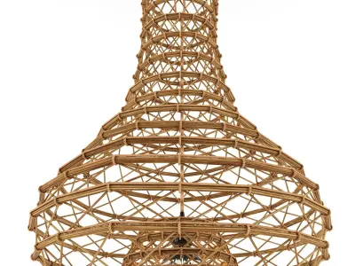 bamboo lamp 15 3D model