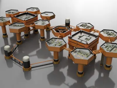 Metal gear solid 2 BIG big shell platform package 3D print model