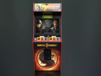 Arcade Game Machine Low-poly 3D model