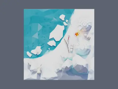 land 51A Low-poly 3D model