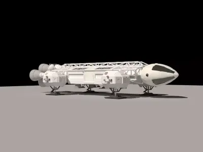 space 1999 eagle modle and texture Low-poly 3D model