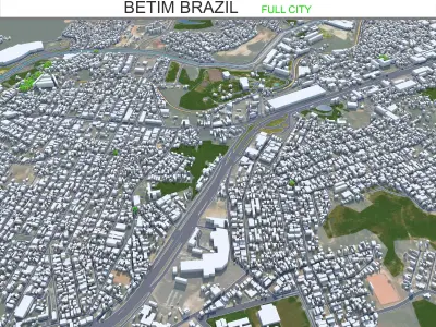 Betim Brazil Low-poly 3D model