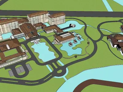 vacation spot-Resort-Fashion Leisure Hotel-0119 3D model