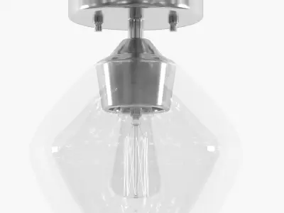Orhan Glass Semi Flush Mount Low-poly 3D model