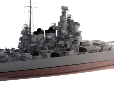 WW2 US NAVY HEAVY CRUISER 3D model