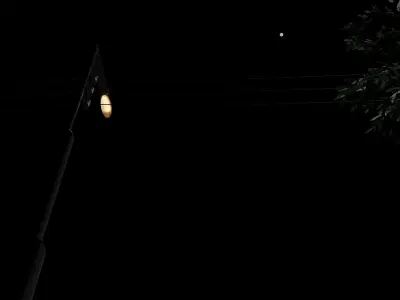 streets light Low-poly 3D model